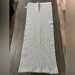 Benson Men’s Wool Cashmere Gray Long Scarf 90” Long